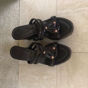 Cole Haan brown wedge sandals